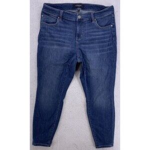 Liverpool Los Angeles Womens 18W Bronte Skinny Jeans Blue Stretch Denim 36x28
